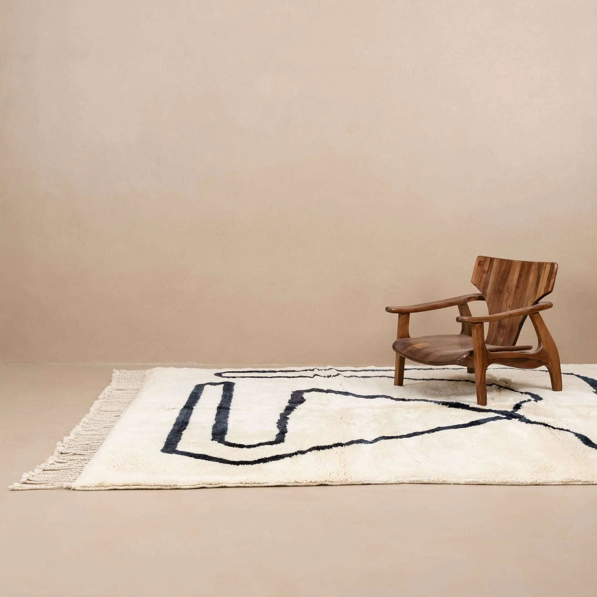 Treasure Map - Luxury Shag Moroccan Rug Benisouk
