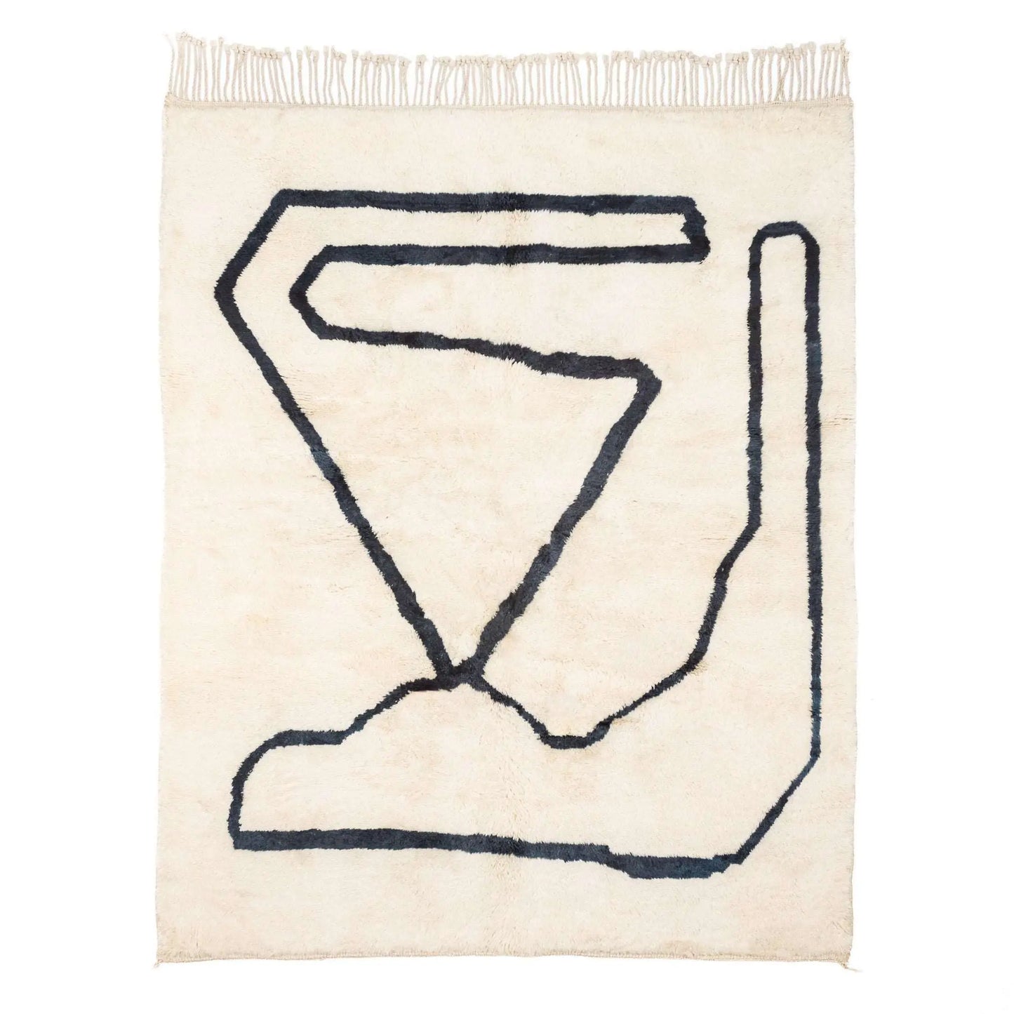 Treasure Map - Luxury Shag Moroccan Rug Benisouk