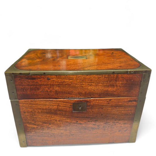 Antique English Military / Document box C. 1830 HOME CRUSH