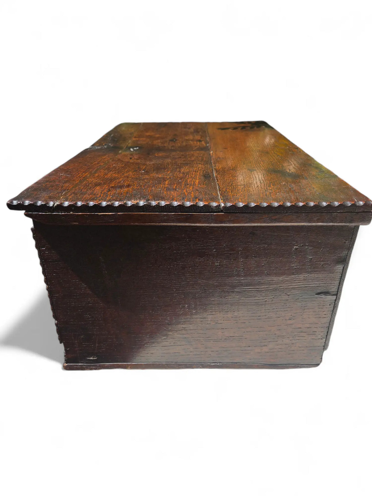 Antique English oak document box 19th C. HC