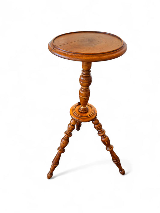 Antique Fruiwood Small Round Table Home Crush