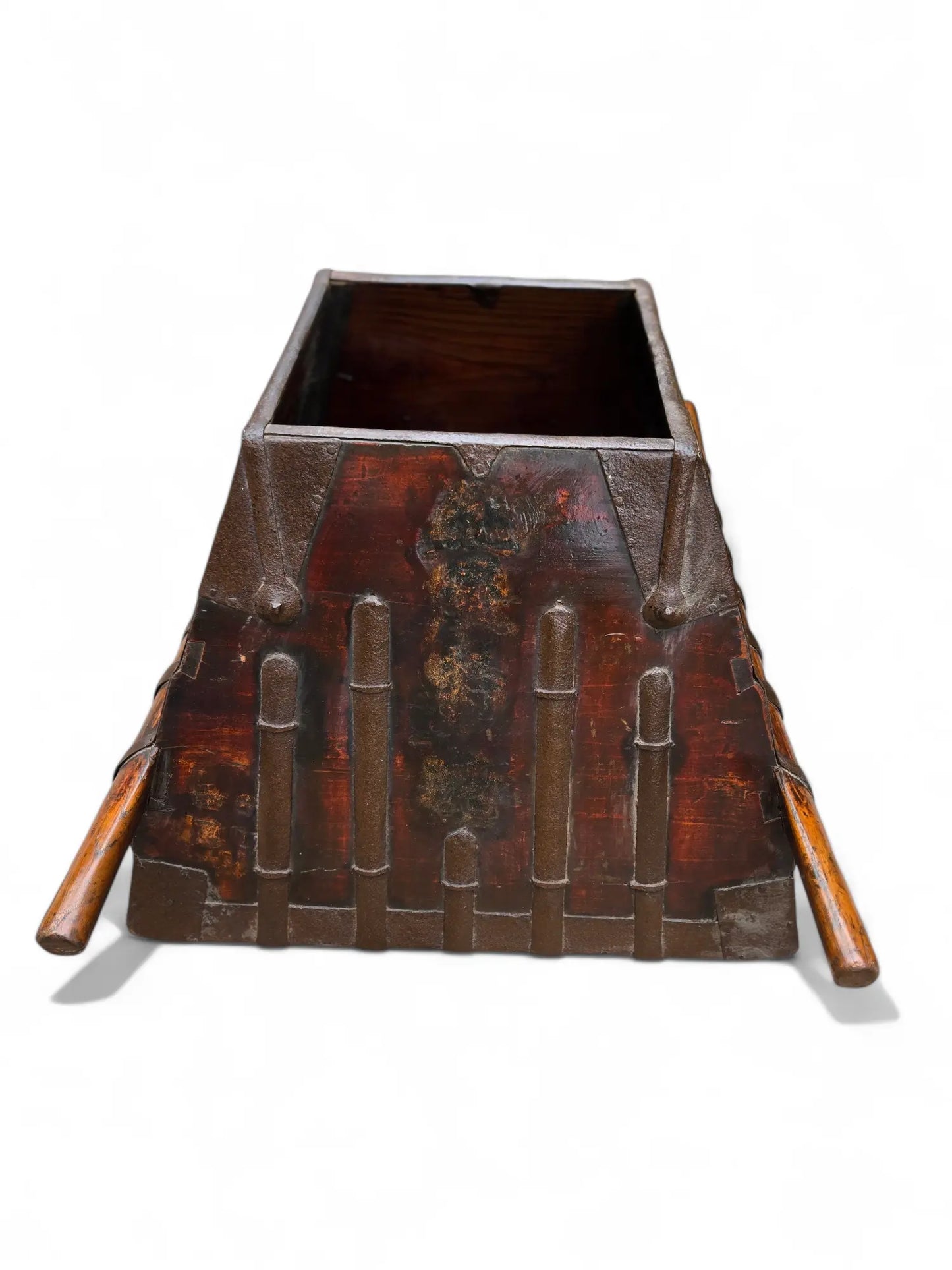 Antique iron burl rice carrier Home Crush