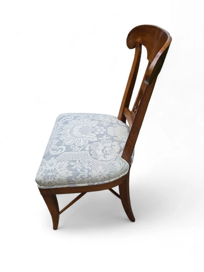 Set of four antique pear wood games table chairs Home Crush