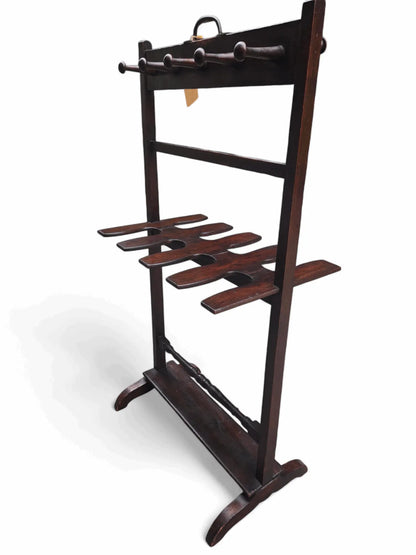 Antique English Mahogany boot rack Home Crush