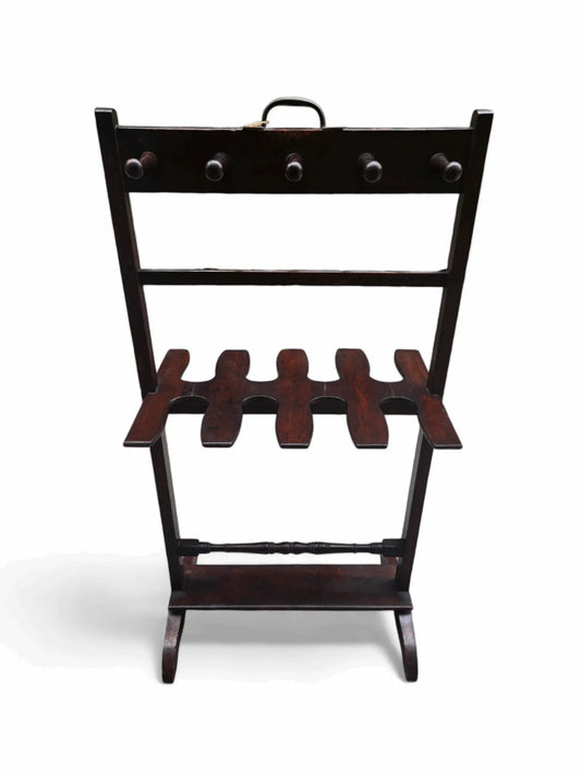 Antique English Mahogany boot rack Home Crush