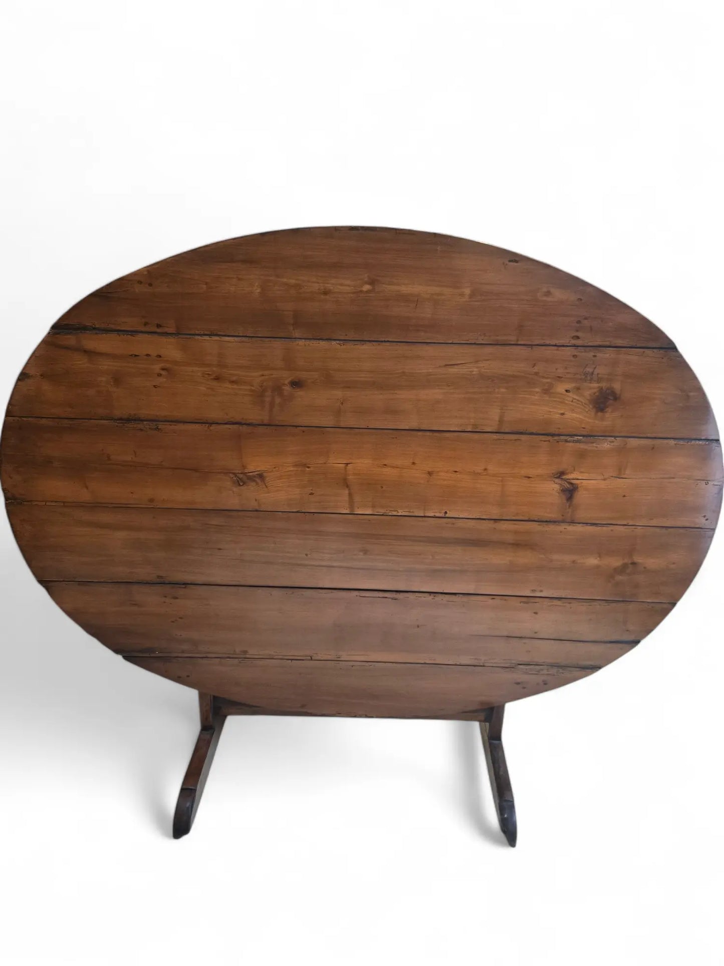 Antique fruitwood tilt top oval table Home Crush