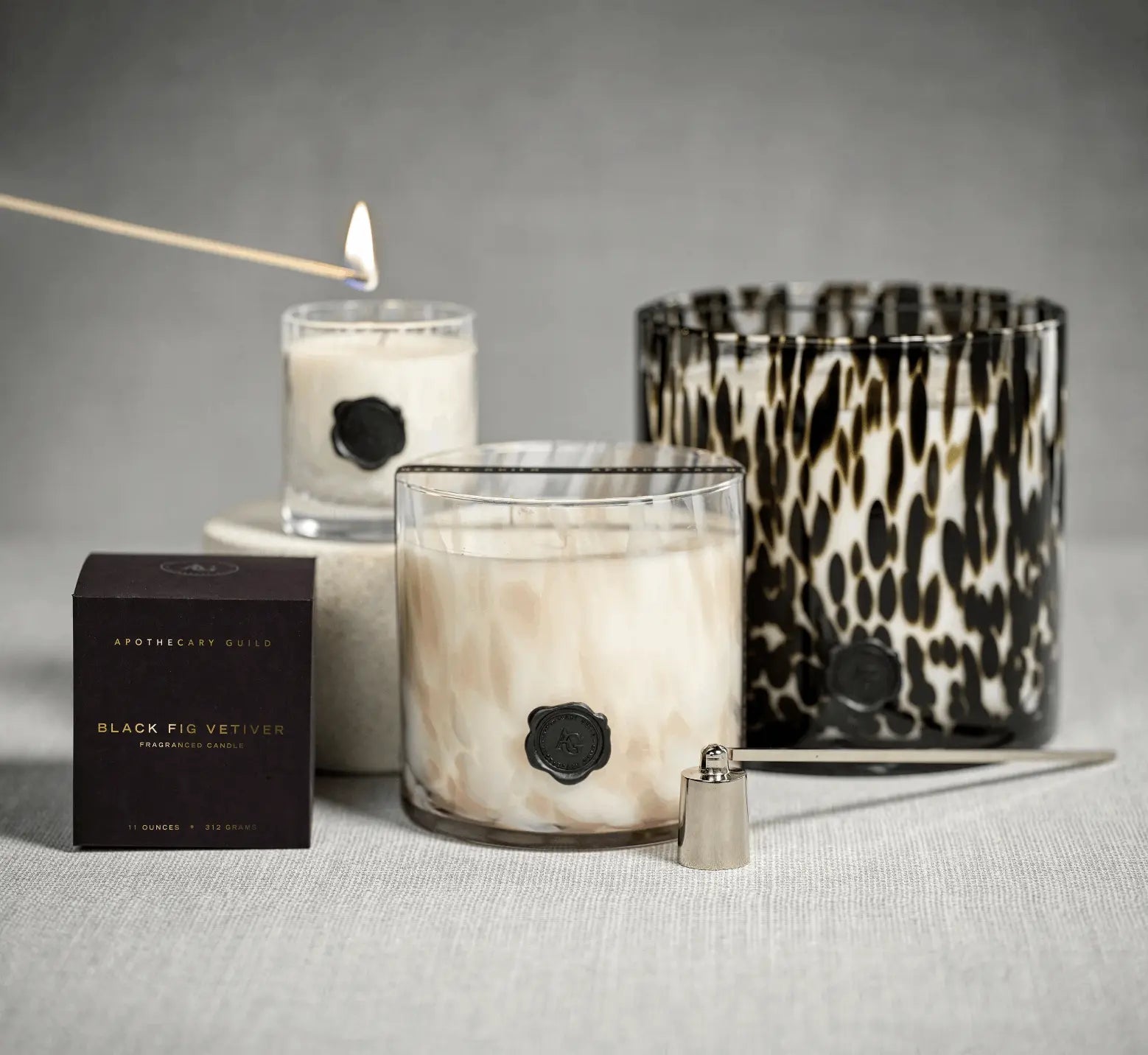 Apothecary Guild Opal Glass Five Wick Candle Jar