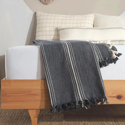 Minimalist 100% Cotton Throw Blankets Moa
