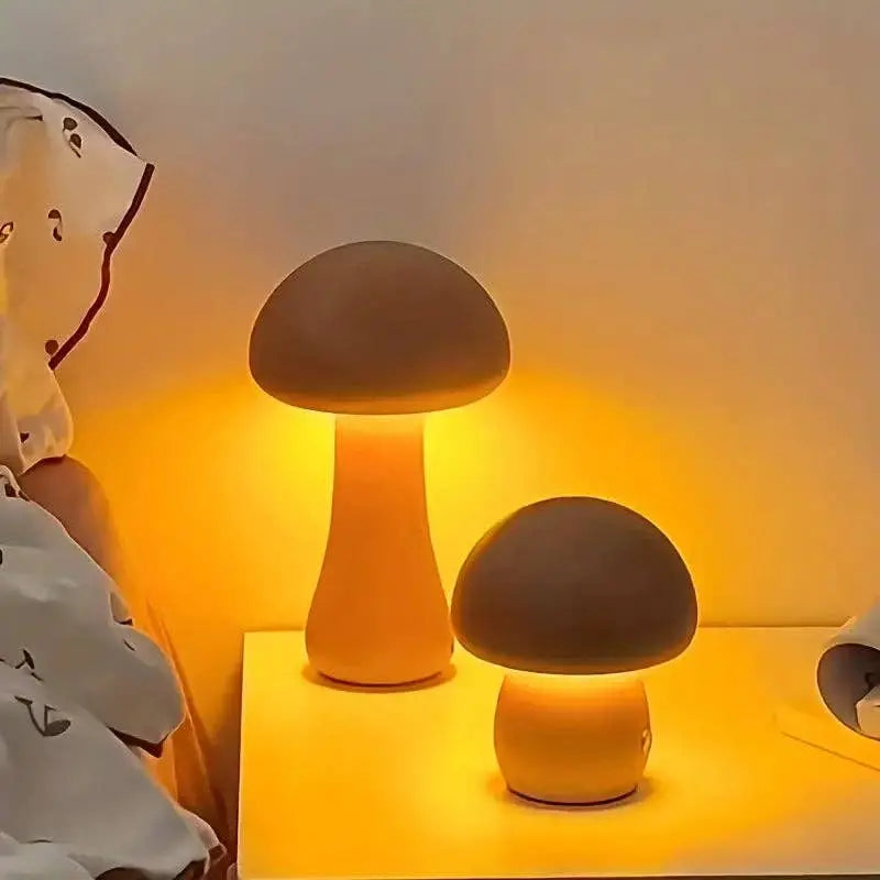 Wooden Mushroom Lamp BRECK + FOX