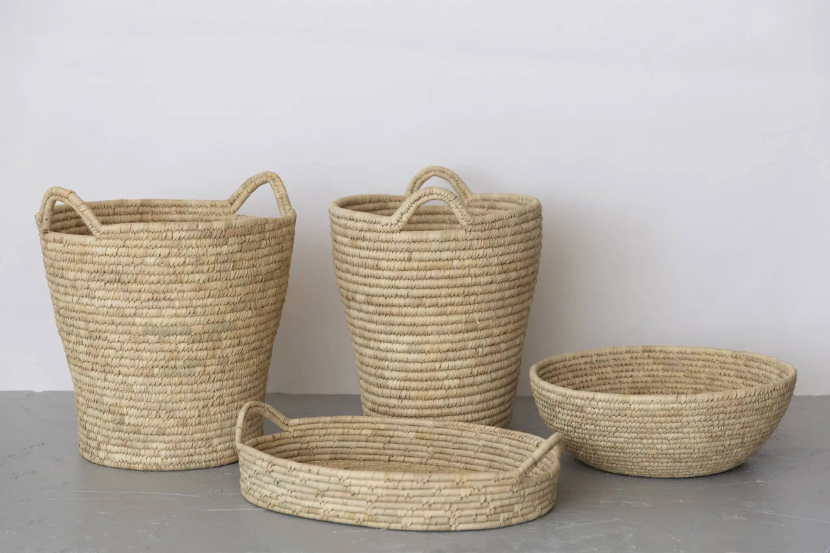 Decorative Round Bowl, palm leaf, extra large Will & Atlas