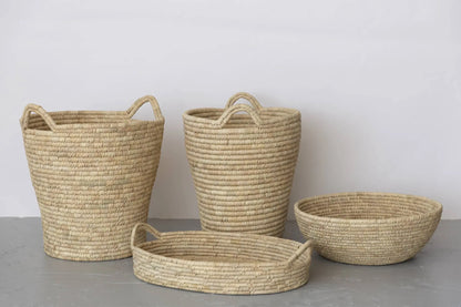 Decorative Round Bowl, palm leaf, extra large Will & Atlas