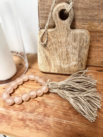 Glass Garland Blush Pink Sea Glass Coastal Home Simply Styled Art