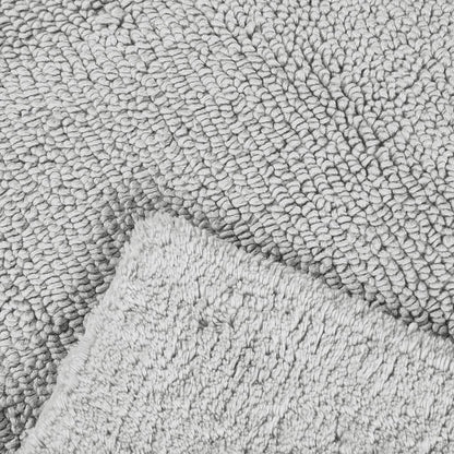 Luxury Feather Touch Reversible Bath Rug, Grey Olliix