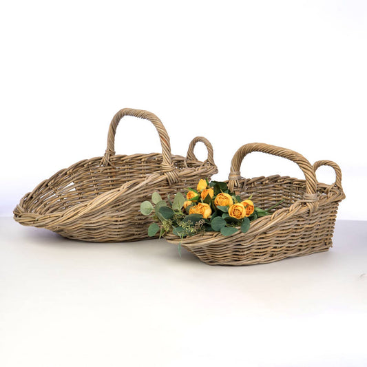 S/2 RATTAN SCOOP OH-KUBU GRY Willow Group
