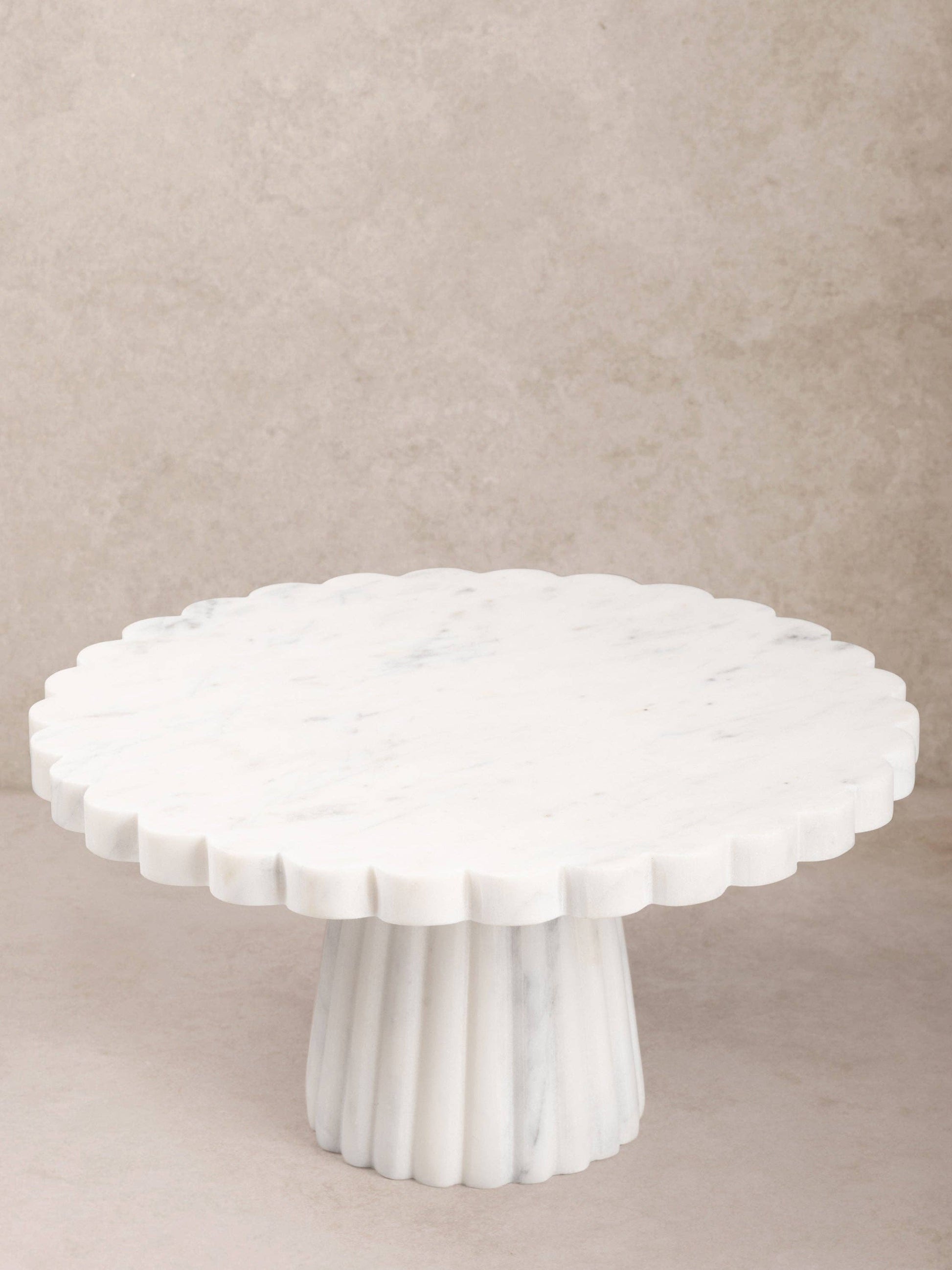 Bobby Ribbed Marble Cake Stand GAURI KOHLI