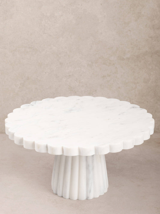 Bobby Ribbed Marble Cake Stand GAURI KOHLI