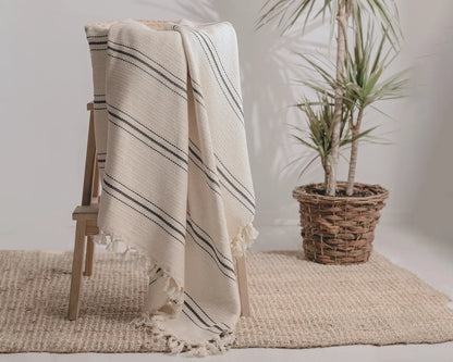 Minimalist 100% Cotton Throw Blankets Moa