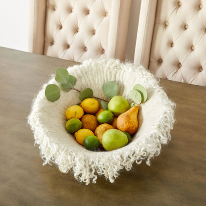 Fringed Skirt Natural Bowl kanju Interiors