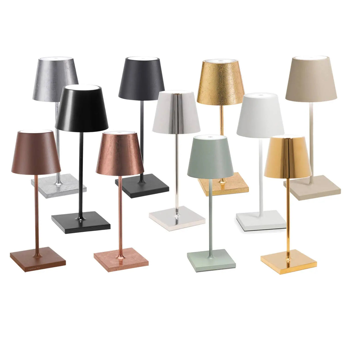 Poldina Pro Mini Cordless Lamp: Gold Leaf Zafferano America