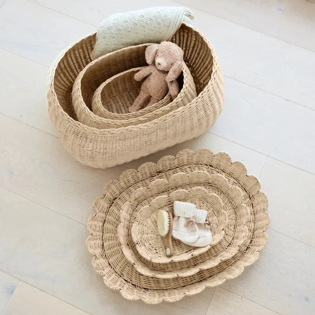 FAUNA TRIO RATTAN BASKET SET NATURAL BEBE BASK®