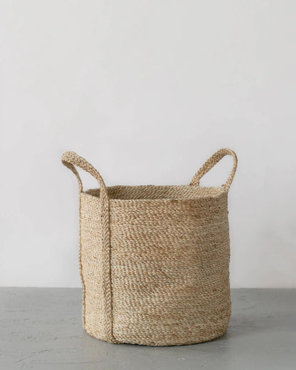 Round Laundry Basket, jute Will & Atlas