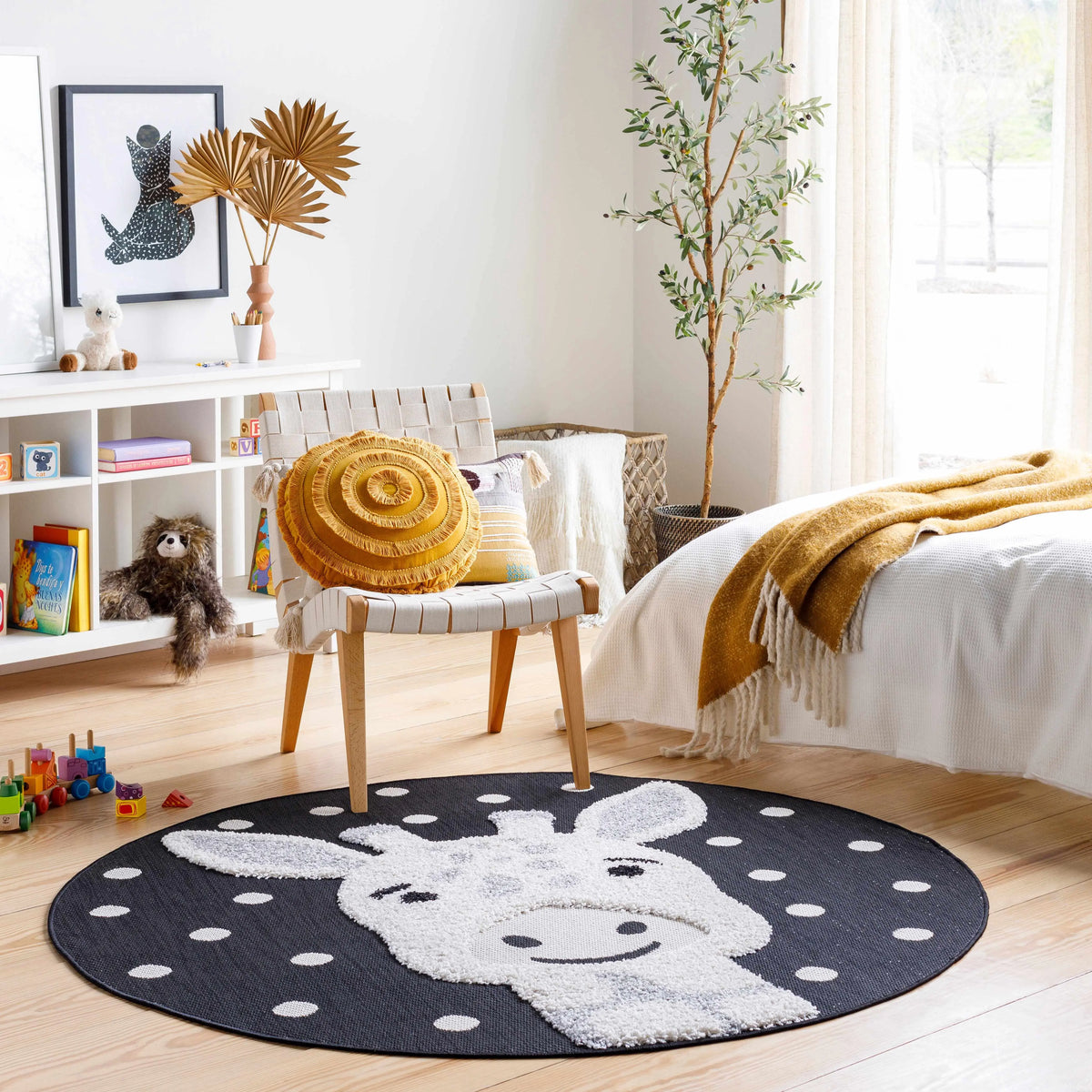 Kids Giraffe Animal Print Nursery Area Rug - Clearance Boutique Rugs
