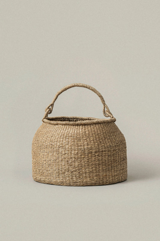 Satna Floor Seagrass Bucket Basket SUNNY HOME