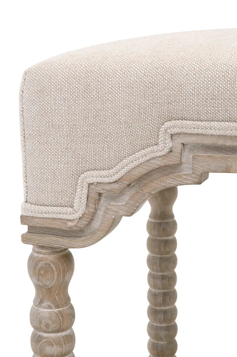 Rue 27" quare Counter Stool Natural Gray Ash Earl Gray Fabric Home Crush