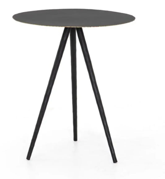 Trula End Table Rubbed Black Home Crush