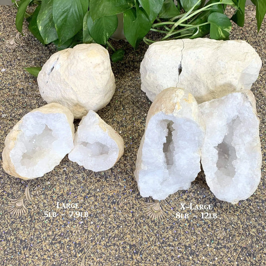 White Quartz Druzy Geode  Med Rock Paradise